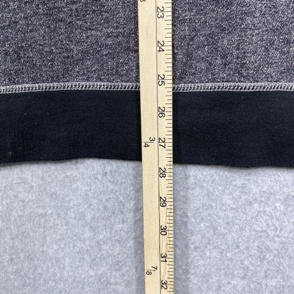 Morse Code Shirt Mens Extra Large Blue Gray Raglan Long Sleeve Hoodie Pocket XL - Picture 7 of 11